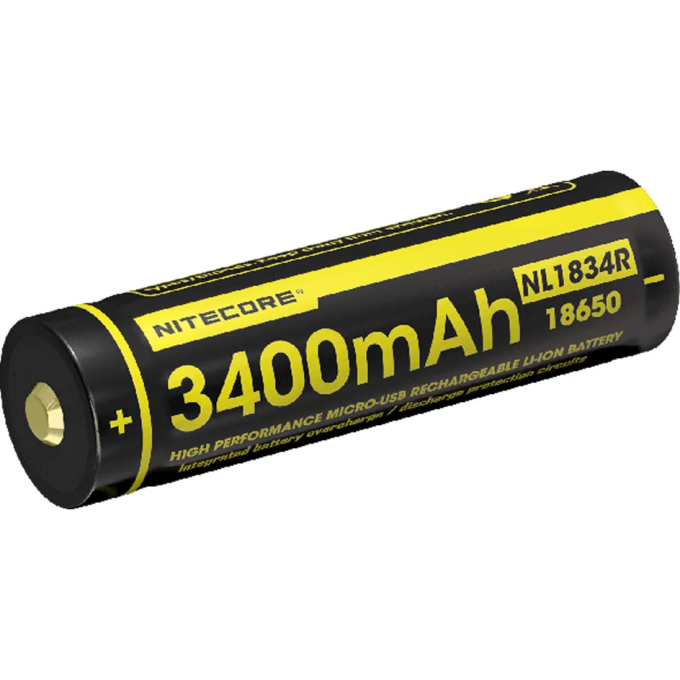 Аккумулятор NITECORE NL1834R 3400 18650 micra-USB 0563